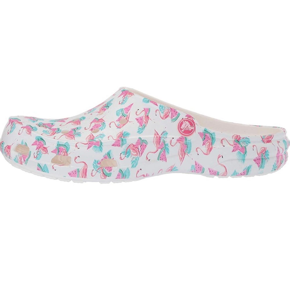 Crocs Pink Flamingo Slip on Clogs! Size 5W - Picture 5 of 6